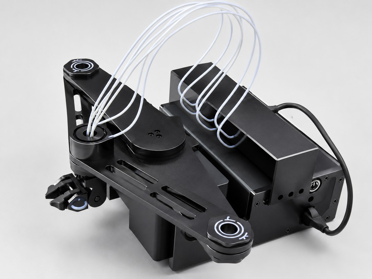 corkBot V0 in horizontal orientation with the 3-axis gripper tool head mounted.
